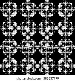 Geometric seamless pattern. Modern floral ornament. vector illustration. For the interior design, wallpaper, decoration print, fill pages, invitation card, cover book