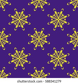 Geometric seamless pattern. Modern floral ornament. vector illustration. For the interior design, wallpaper, decoration print, fill pages, invitation card, cover book