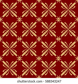 Geometric seamless pattern. Modern floral ornament. vector illustration. For the interior design, wallpaper, decoration print, fill pages, invitation card, cover book