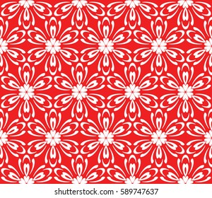 Geometric seamless pattern. Modern floral ornament. vector illustration. For the interior design, wallpaper, decoration print, fill pages, invitation card, cover book