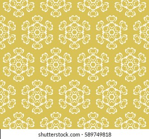 Geometric seamless pattern. Modern floral ornament. vector illustration. For the interior design, wallpaper, decoration print, fill pages, invitation card, cover book