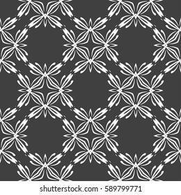 Geometric seamless pattern. Modern floral ornament. vector illustration. For the interior design, wallpaper, decoration print, fill pages, invitation card, cover book