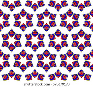 Geometric seamless pattern. Modern floral ornament. vector illustration. For the interior design, wallpaper, decoration print, fill pages, invitation card, cover book