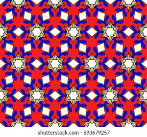 Geometric seamless pattern. Modern floral ornament. vector illustration. For the interior design, wallpaper, decoration print, fill pages, invitation card, cover book