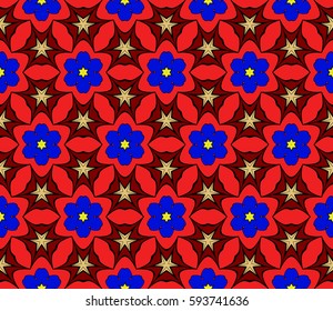 Geometric seamless pattern. Modern floral ornament. vector illustration. For the interior design, wallpaper, decoration print, fill pages, invitation card, cover book