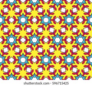Geometric seamless pattern. Modern floral ornament. vector illustration. For the interior design, wallpaper, decoration print, fill pages, invitation card, cover book