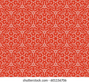 Geometric seamless pattern. Modern floral ornament. vector illustration. For the interior design, wallpaper, decoration print, fill pages, invitation card, cover book