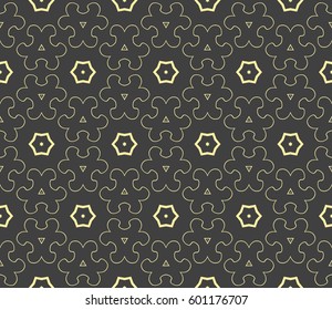 Geometric seamless pattern. Modern floral ornament. vector illustration. For the interior design, wallpaper, decoration print, fill pages, invitation card, cover book