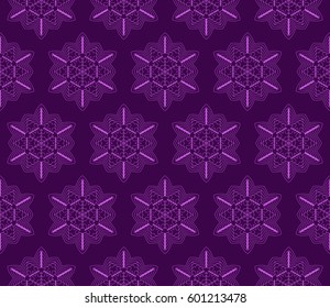 Geometric seamless pattern. Modern floral ornament. vector illustration. For the interior design, wallpaper, decoration print, fill pages, invitation card, cover book