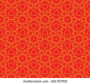 Geometric seamless pattern. Modern floral ornament. vector illustration. For the interior design, wallpaper, decoration print, fill pages, invitation card, cover book