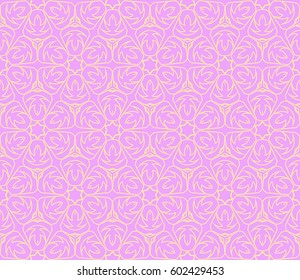 Geometric seamless pattern. Modern floral ornament. vector illustration. For the interior design, wallpaper, decoration print, fill pages, invitation card, cover book