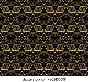 Geometric seamless pattern. Modern floral ornament. vector illustration. For the interior design, wallpaper, decoration print, fill pages, invitation card, cover book