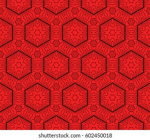 Geometric seamless pattern. Modern floral ornament. vector illustration. For the interior design, wallpaper, decoration print, fill pages, invitation card, cover book