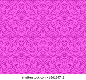 geometric seamless pattern. Modern floral ornament. vector illustration. For the interior design, wallpaper, decoration print, fill pages, invitation card, cover book
