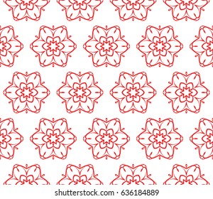 geometric seamless pattern. Modern floral ornament. vector illustration. For the interior design, wallpaper, decoration print, fill pages, invitation card, cover book