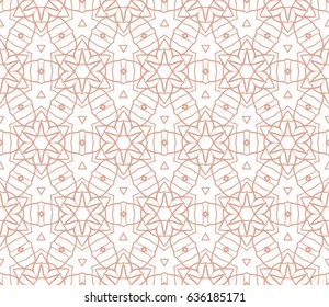 geometric seamless pattern. Modern floral ornament. vector illustration. For the interior design, wallpaper, decoration print, fill pages, invitation card, cover book