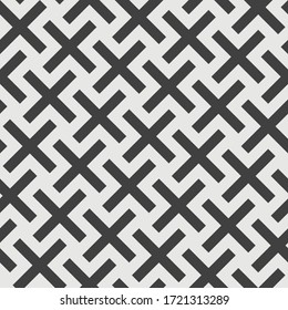 Geometric seamless pattern. Modern texture with crosses. Vector illustration.