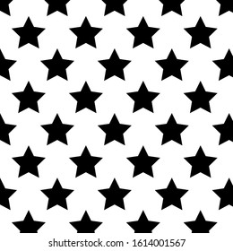 Geometric seamless pattern. Monochrome abstract vector texture with stars. Stars seamless pattern. Vector illustration.