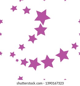 Geometric seamless pattern. Monochrome randomly abstract vector texture with stars - Vector