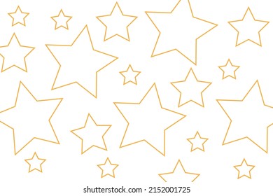 Geometric seamless pattern. Monochrome randomly abstract vector texture with stars. Seamless abstract pattern with grey stars of different size on white background. Nice Vector illustration.