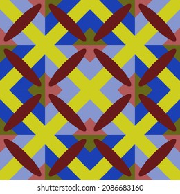 GEOMETRIC SEAMLESS PATTERN MOTIF DESIGN, SURFACE PATTERN. FOR TEXTILE, FABRIC, AND OTHER MOTIF PRODUCTS.