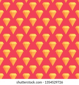 Geometric seamless pattern. Multicolored diamonds in 3D style.
