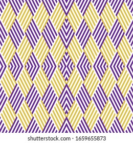 Geometric seamless pattern with oblique colored segments