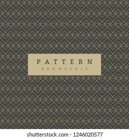 Geometric Seamless Pattern On Chocolate Background. Can be used for wallpaper, pattern fills, surface textures, fabric prints.