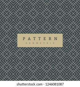 Geometric Seamless Pattern On Slate Grey Background. Can be used for wallpaper, pattern fills, surface textures, fabric prints.