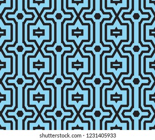 Geometric seamless pattern on transparent background. Abstract shapes design