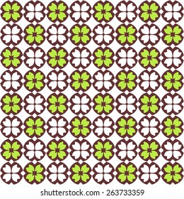 Geometric seamless pattern on white background. Abstract floral pattern in modern colors. Vector
