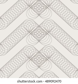 Geometric seamless pattern. An openwork pattern of thin circles. Simple regular background. Vector illustration