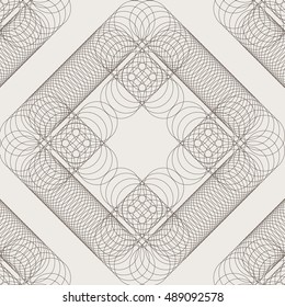 Geometric seamless pattern. An openwork pattern of thin circles. Simple regular background. Vector illustration