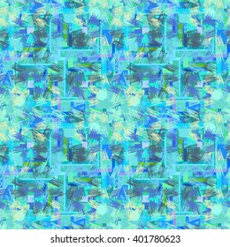 Geometric seamless pattern. The original structure of geometric shapes, strokes and dashes sticks, hand-drawn vector.