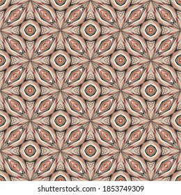 Geometrisches nahtloses Muster, Ornament, abstrakter bunter Hintergrund, Modedruck, Vektorgrafik für Textilien, Gewebe, Tapeten, Umhüllung, Papier.