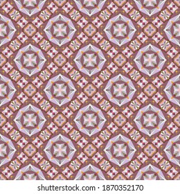 Geometric seamless pattern, ornament, abstract colorful background, fashion print, vector texture for fabric, textile, decoration.