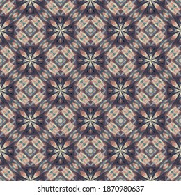 Geometric seamless pattern, ornament, abstract colorful background, fashion print, vector texture for fabric, textile, decoration.