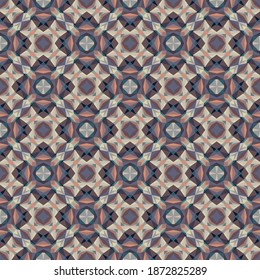 Patrón geométrico sin soldadura, ornamento, fondo colorido abstracto, impresión de moda, textura vectorial para tela, textil, decoración.