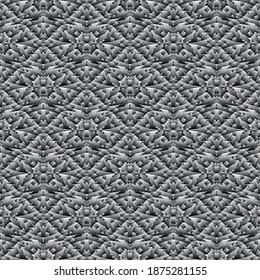 Geometric seamless pattern, ornament, abstract gradient black and white background, fashion print, vector texture for wallpaper, textile, fabric, decoration.