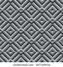 Patrón geométrico sin soldadura, ornamento, fondo de efecto metálico abstracto, impresión de moda, textura vectorial para textil, tela, papel pintado, decoración.