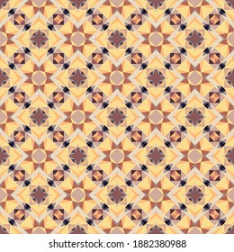 Geometric seamless pattern, ornament, abstract colorful background, fashion print, vector texture for textile, fabric, wallpaper, decoration.