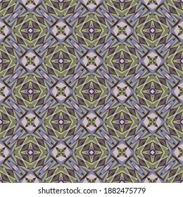 Patrón geométrico sin soldadura, ornamento, fondo colorido abstracto, impresión de moda, textura vectorial para textil, tela, decoración.