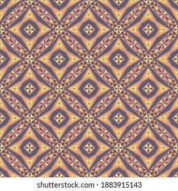 Geometric seamless pattern, ornament, abstract colorful background, fashion print, vector texture for textile, fabric, wallpaper, decoration.