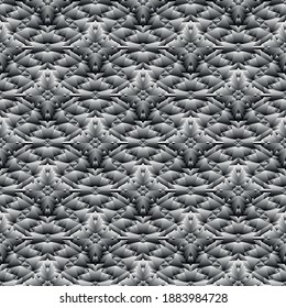 Geometric seamless pattern, ornament, abstract black and white background, fashion print, vector texture for wallpaper, textile, fabric, decoration.