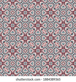 Patrón geométrico sin soldadura, ornamento, fondo colorido abstracto, impresión de moda, textura vectorial vor tejido, textil, decoración.