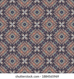 Geometric seamless pattern, ornament, abstract colorful background, fashion print, vector texture for textile, fabric, decoration.