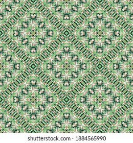 Geometric seamless pattern, ornament, abstract colorful background, fashion print, vector texture for textile, fabric, decoration.