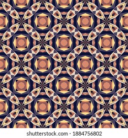 Geometric seamless pattern, ornament, abstract colorful background, fashion print, vector texture for textile, fabric, decoration.
