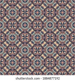 Patrón geométrico sin soldadura, ornamento, fondo colorido abstracto, impresión de moda, textura vectorial para textil, tela, decoración.