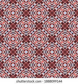 Geometric seamless pattern, ornament, abstract colorful background, fashion print, vector texture for textile, fabric, wallpaper, decoration.